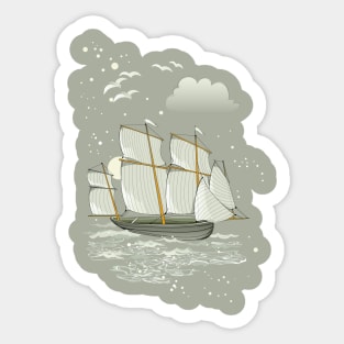 Ancient Viking sailboat Sticker